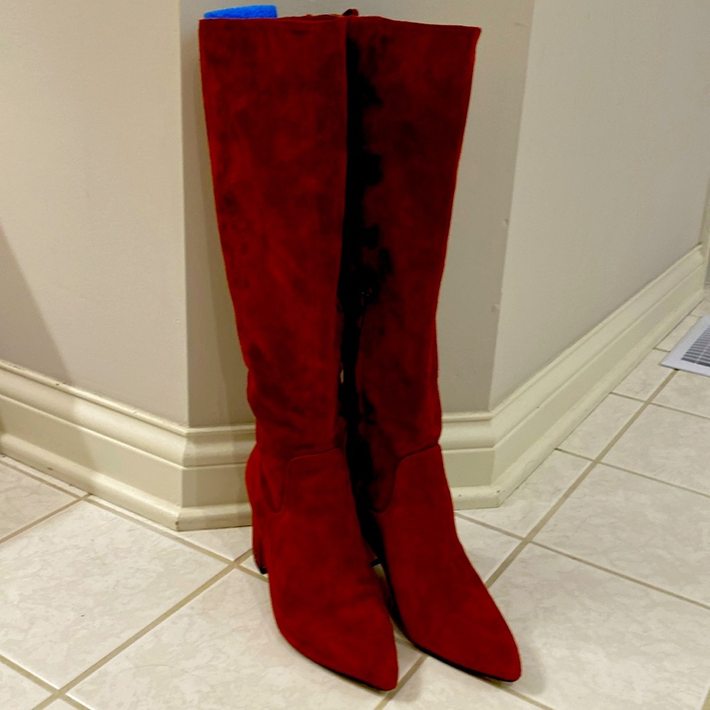 Sam Edelman Suede Rust Knee High boots 8.5